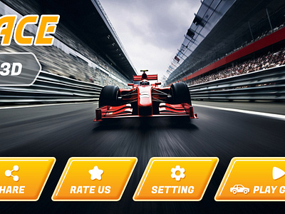 Car Race UI app design graphic design ui