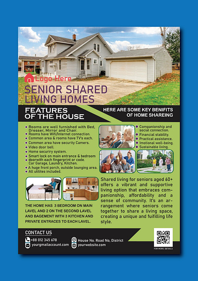 Senior Share Living Flyer graphic design