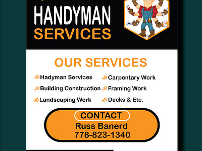 Handyman Services Flyer graphic design