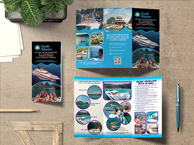 Yacht Services Flyer graphic design