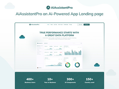 AiAssistantPro App Landing Page Download 2024 aiassistantpro app landing page bootstrap d2c designtocodes landing page landing page templates one page personal app landing page seo friendly seo optimized tailwind css website template