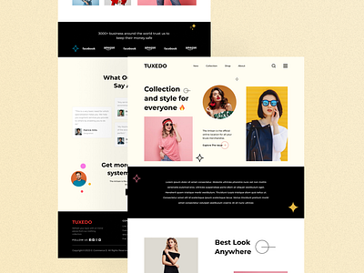 Fashion Website Design branding fashion marketing model photograph ui ux web design