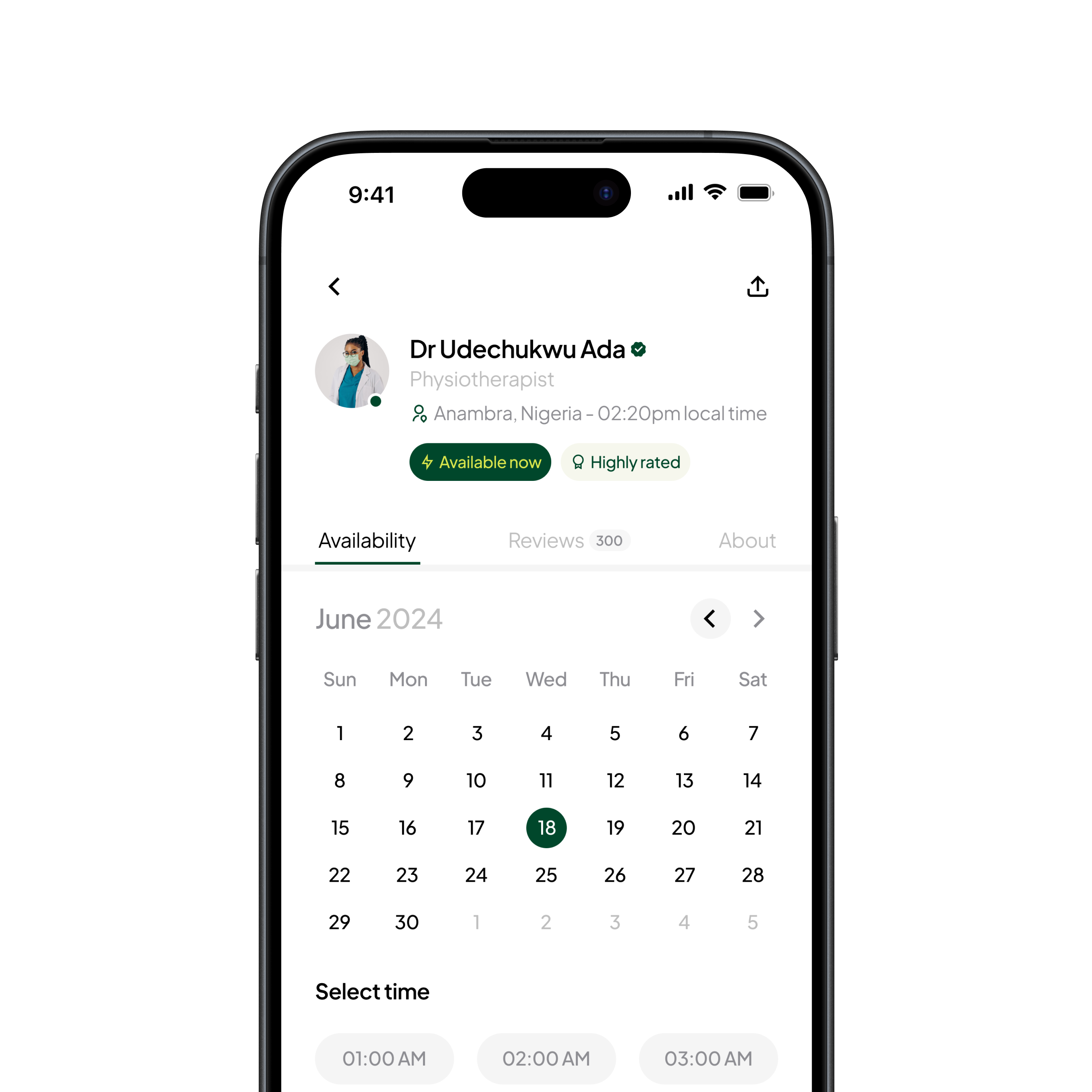 Appointment Availability app availabilty design healthcare inspiration mobile app shots ui