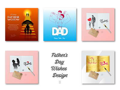 FATHER'S DAY WISHES SOCIAL MEDIA DESIGN dad design father fathers day card fathersday fathersdaygifts happy happy fathers day social media post wishes