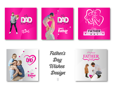 FATHER'S DAY WISHES SOCIAL MEDIA DESIGN dad design father fathers day card fathersday fathersdaygifts happy happy fathers day social media post wishes