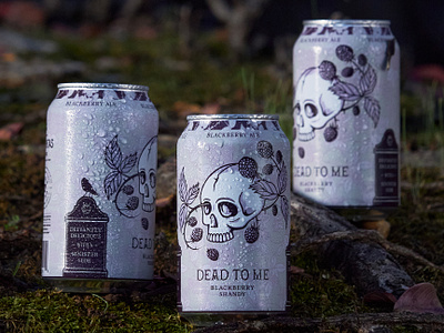 Dead To Me Blackberry Shandy Can Design americana arkansas beer blackberry crow dead death hunter oden illustration shandy skull traditional american unboundcollective