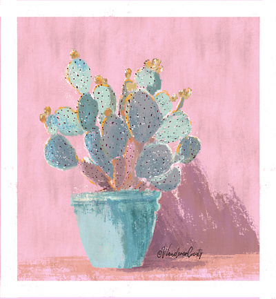 Stylised Cactus illustration cactusillustration digitalart digitalillustration illustration procreateillustration stylisedillustration