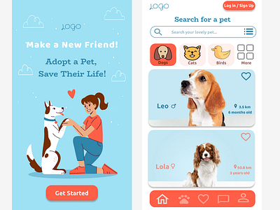 UI Design for Pet Adoption App