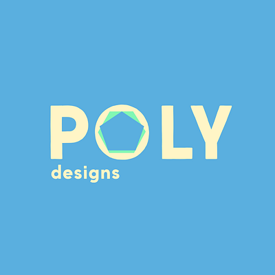 BRAND LOGO - "Poly Designs". abstract brand colours complex cover design graphic design illustration logo minimalist palette shapes text