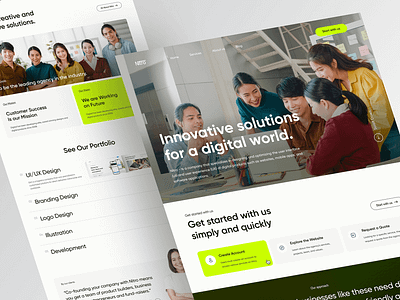 Nitro - Design Agency Landing Page branding design figma illustration ui ui design uiux user interface web design website