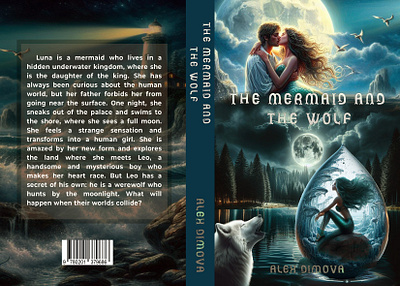 Book cover design for new upcoming book The Mermaid And The Wolf