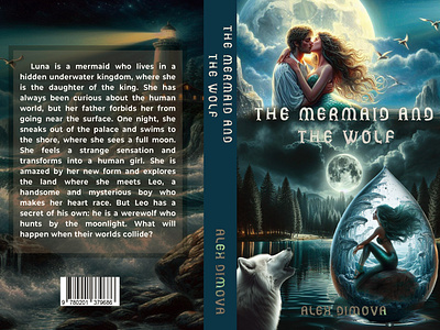 Book cover design for new upcoming book The Mermaid And The Wolf
