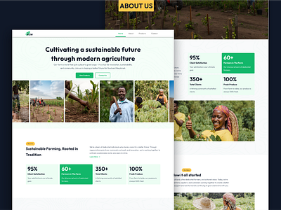 Commercial Farm Website UI Design branding commercial cultivating daily 100 challenge dailyui dailyuichallenge design farm farmers logo product ui web website