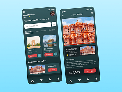 Explore the World with Ease - Travel App Concept appdesign freelancedesigner mobileappdesign travelapp travelplanning travelwithease uiuxdesign