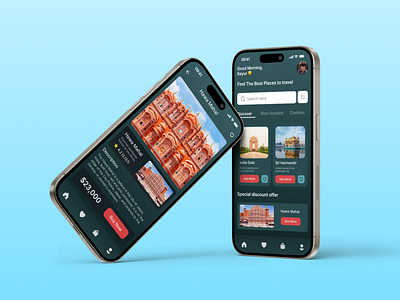Explore the World with Ease - Travel App Concept appdesign freelancedesigner mobileappdesign travelapp travelplanning travelwithease uiuxdesign