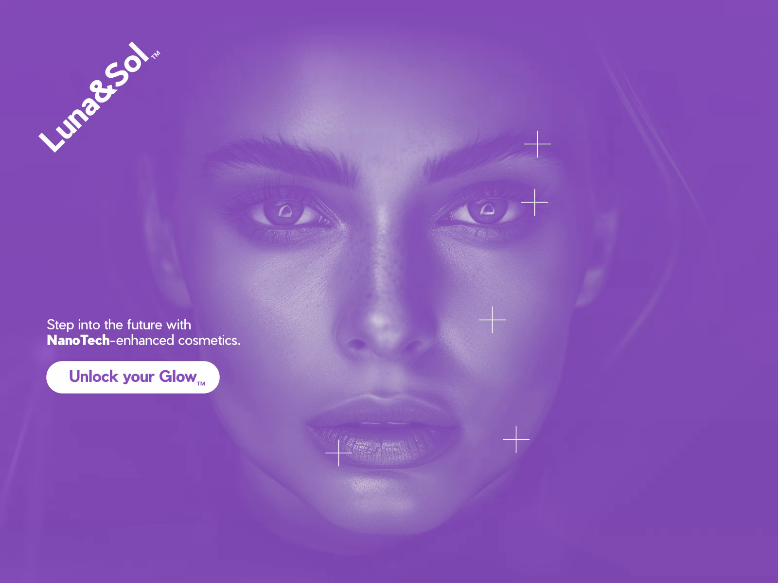 'Luna&Sol' Cosmetics Brand Interactive Landing Page