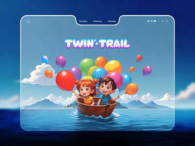 Twin's Trail Game Web Landing Page branding design game game art graphic design illustration landing page ui ux website