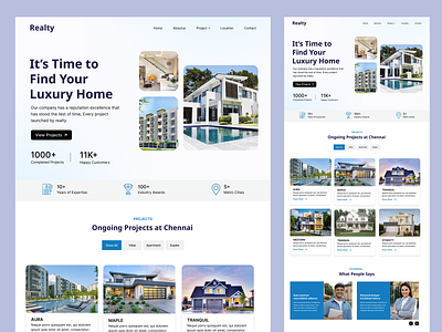 Real Estate website UI design real estate ui website design