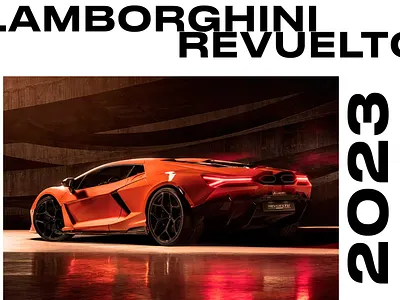LAMBORGHINI REVUELTO 2023 CONCEPT VISUAL branding graphic design
