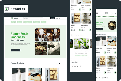 Naturebox app branding figma ui ux web site