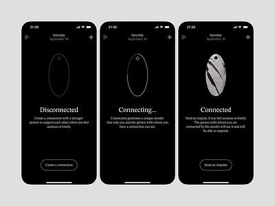 The Impulse — Connection app design interface mobile mobile app product design ui ux web