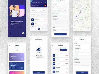 Fintech E-wallet mobile App design app design ewallet figma finanace fintech graphic design landing page ui