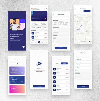 Fintech E-wallet mobile App design app design ewallet figma finanace fintech graphic design landing page ui