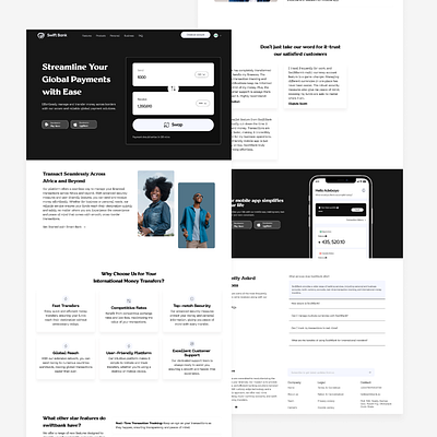 Swift Bank Website design landing page ui uidesign