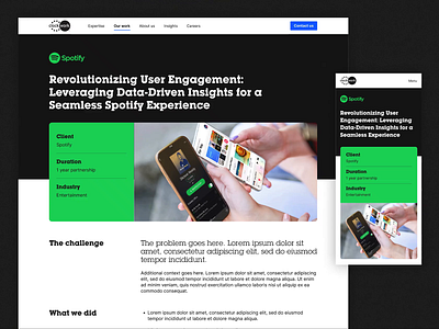 Award-Winning Digital Agency | Case Studies agency black branding case studies case study desktop digital agency green ibm mobile product design rebrand redesign responsive spotify ui ui design ux ux design web design