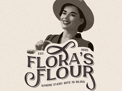 Flora's Flour | Logo Design artwork bakery logo design behance brand branding creative design graphic design illustration logo logo design ui user interface