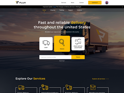 Flux Delivery (Desktop + Mob) delivery design minimalism ui ux