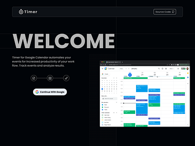 Timer for Calendar calendar express.js frontend development googleapi node.js react.js software ui