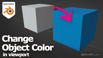 How to change color of object in Blender viewport shading 3d 3d modeling b3d blender blenderian cgian tutorial