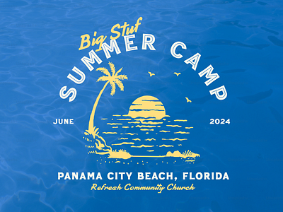Summer Camp 2024 beach ocean shirt summer camp vintage
