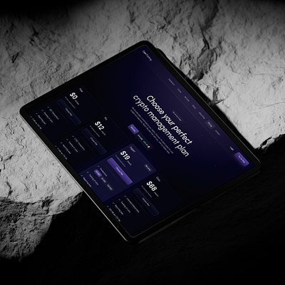 Pricing table | Crypto management daily ui dark mode design dark theme material design