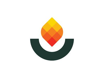 Smile + Fire + Camping Logo ( Unused ) brand identity branding camping creative logo design fire fire logo flame flame logo geometric hot icon logo logo design trend logotype modern logo smile logo symbol travel