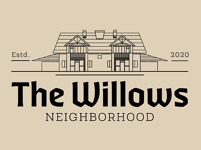 The Willows estate logo logo brand neighborhood vintage logo