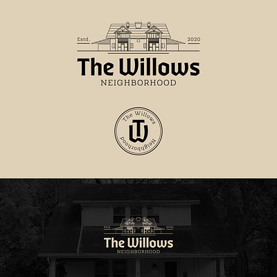 The Willows estate logo logo brand neighborhood vintage logo