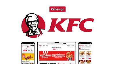 KFC REDESIGN | Mobile & Desktop | app redesign branding design desktop redesign figma kfc mobile redesign ui ux