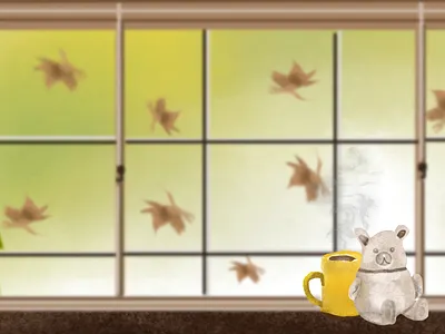 Autumn Blues illustration krita