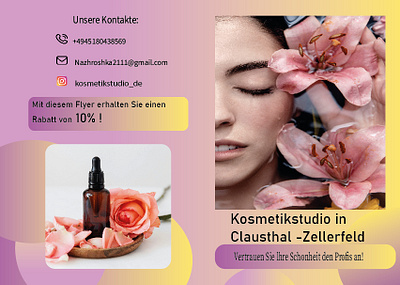 Beauty salon flyer branding design graphic design typography