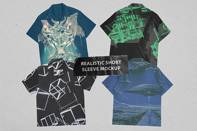 Realistic Short Sleeve Mockup apparel artwork branding design graphic design illustration mockup template