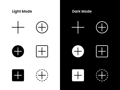 Plus Set art box branding circle dark design drawing dribbble figma icon icons illustration light logo plus ui vector