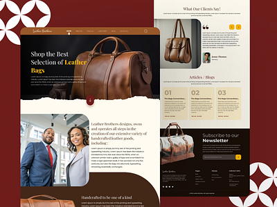 Leather Brothers - Landing Page ecom design ecommerce ecommerce landing page ecommerce website landing page landing page design landing website modern theme thisuix trending design trending theme website design