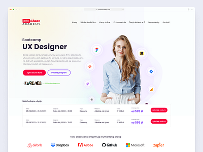 Course Landing Page design ladning page ui user experience user interface ux web design