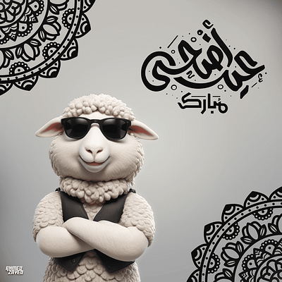 Eid Al Adha 2024 - عيد الاضحي 3d ai blender cover art eid graphic graphic design greetings mandala social media social media design