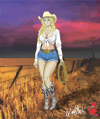 Cowgirl pinup blonde cow girl pinup girl