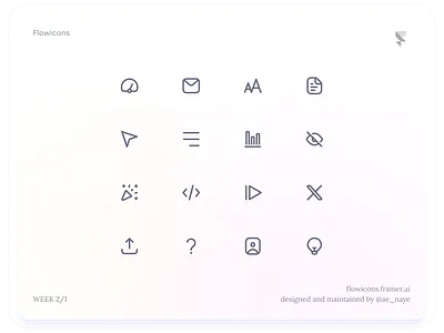 Flowicons Week 2/1 design figma icon pack icons ui ui kit å