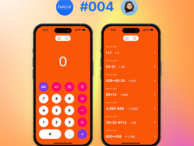 Calculation (DailyUI #004) calculation calculator dailyui design graphic design mobile ui