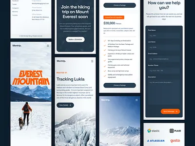 Montrip Travel Agency agency air plane company destination discovery industry journey landing page place tourism travel travel agency travel platform traveliing trip ui uiux web design website